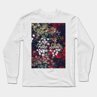Fake Love Red Floral Long Sleeve T-Shirt